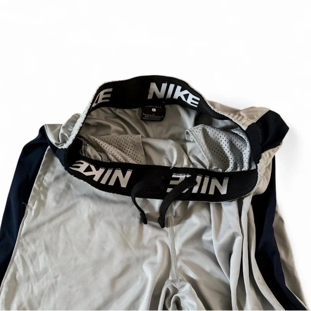 Nike Boys Dri-Fit Basketball Shorts Grey Black Size L Large Kids